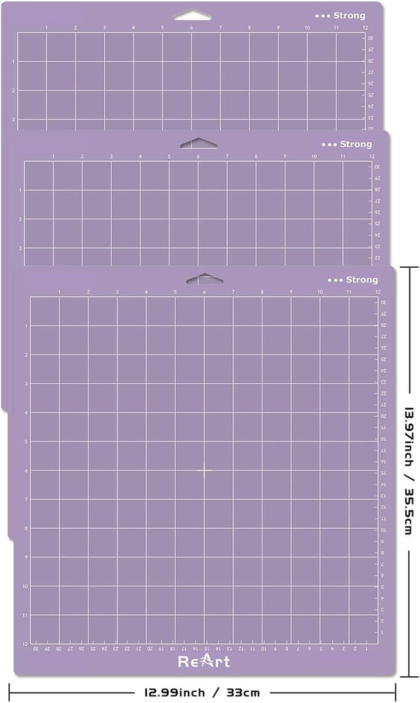 Strong Grip Cutting Mat 12x12 inch 3 Pack