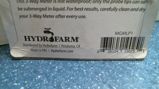 Hydrofarm 3-way Meter (19025) FS