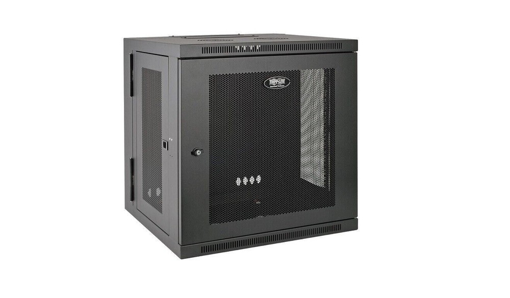 Tripp Lite 12U Wall-Mount Rack Enclosure Cabinet Hinged Back Low-Profile Switch