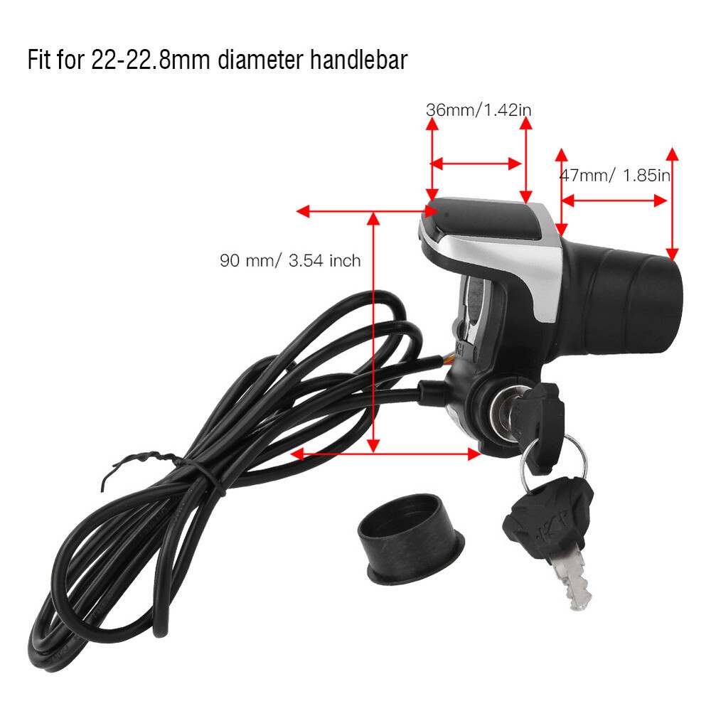 36V Scooter E- Handlebar Grip Throttle W/LCD Display Key Lock