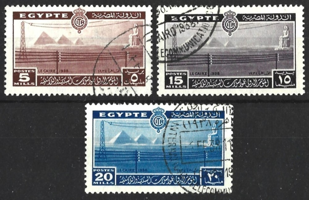 EGYPT 1938 TELECOMMUNICATIONS SET USED