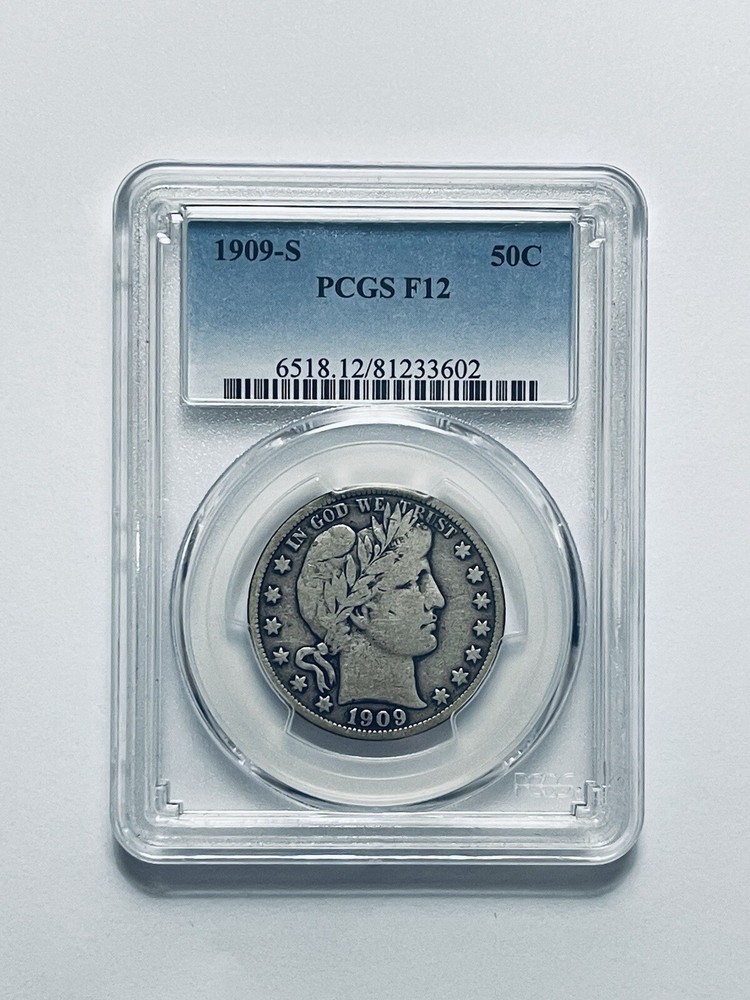 1909-S Barber Half Dollar PCGS F12