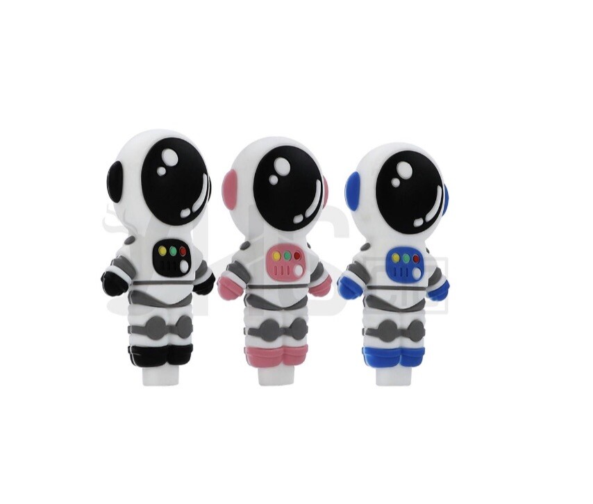 Space Cadet  Silicone Covered Glass Pipe