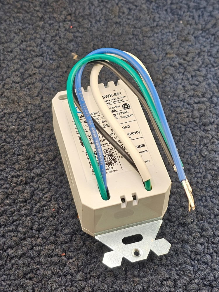 SENSORWORX SWX-851-IV: Wireless Ivory Wall Switch 1 Button Light Controller