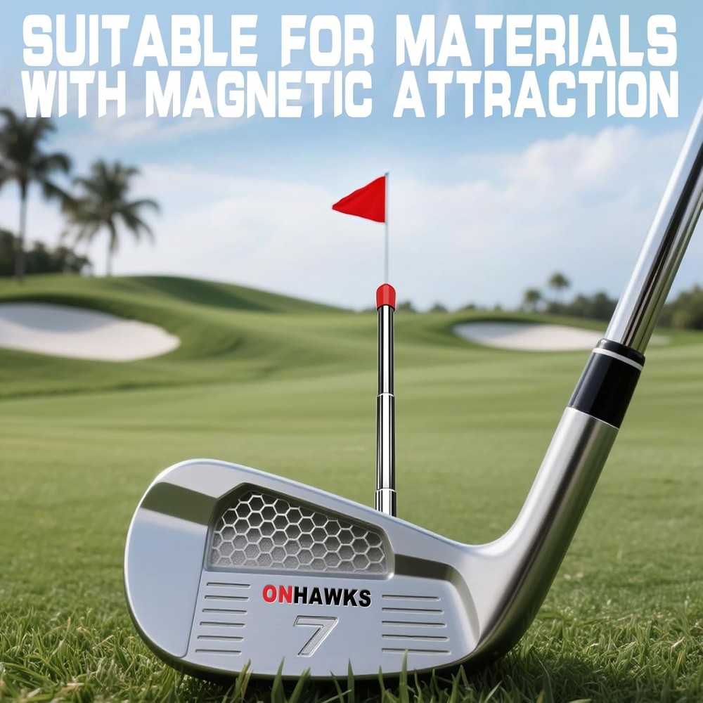 Golf Alignment Rods-Club Alignment Sticks with Telescopic Magnetic Corrector Tra