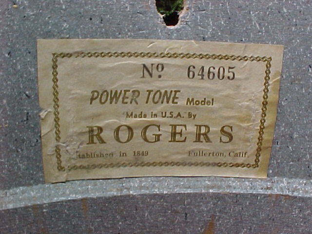 1971 ROGERS DRUMS 9x13 Powertone gloss black ebony tom drum shell project