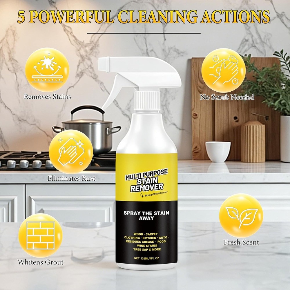 2PCS Alien Multi Purpose Stain Remover, Foam Cleaner Spray, A powerful cleane...