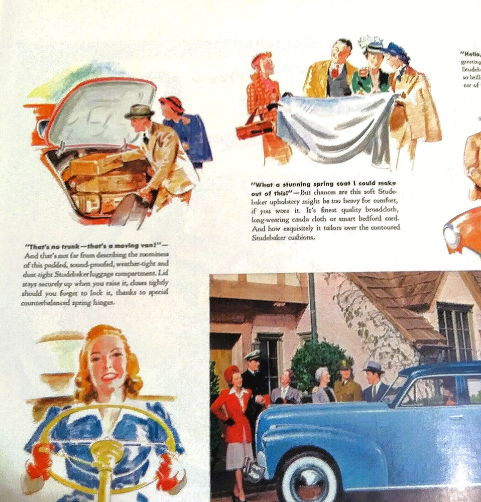 1941 Original Studebaker Magazine Ad, Skyway Commander, Fun & Thrift Combined