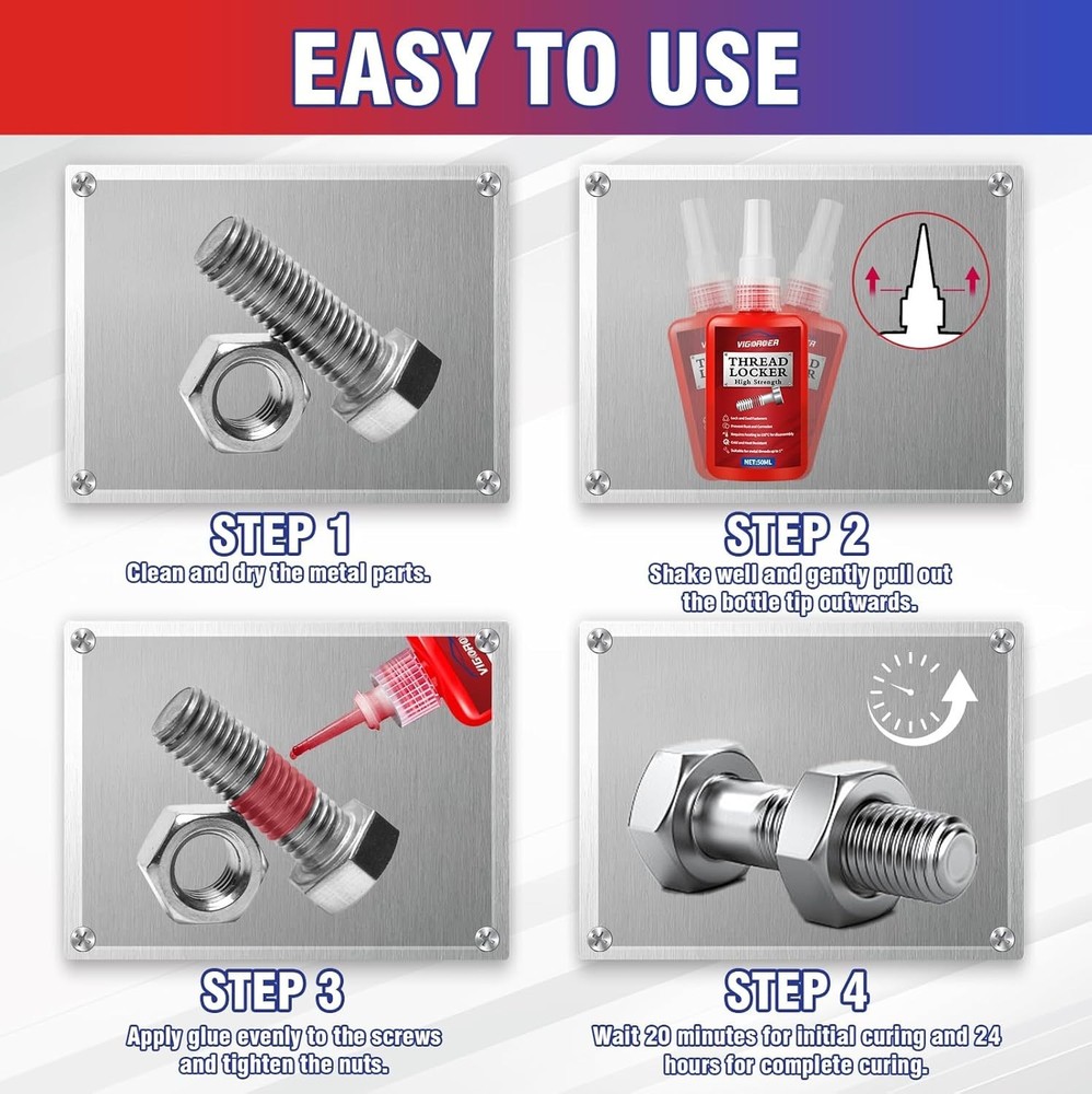 Thread-Locker 242 and 271 Thread Lock Medium and High Strength Lock Tight & Seal
