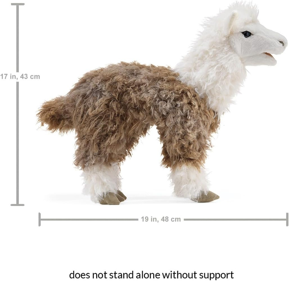 Alpaca Hand Puppet, White, 1 EA