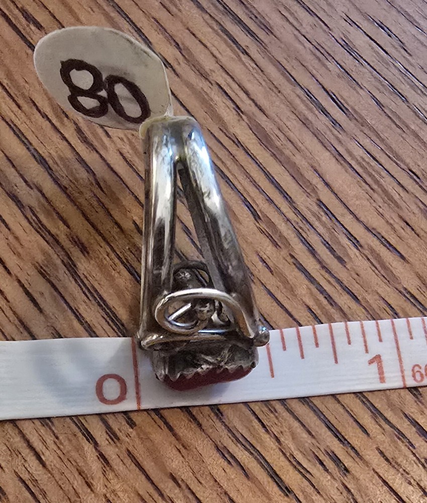 NWT NATIVE AMERICAN RING Coral Size 5