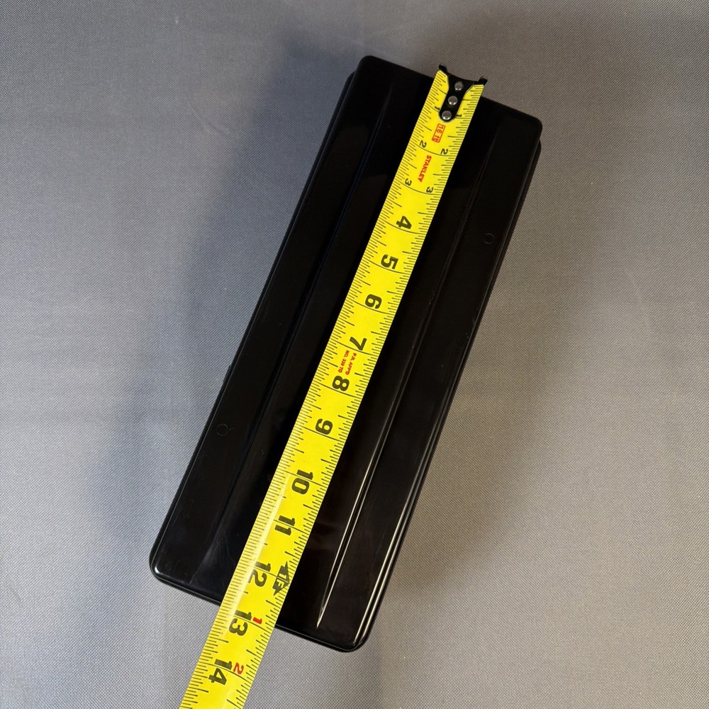 ALPHA Cassette Hard Plastic Storage Case Stackable Holds 15-24 Tapes Black