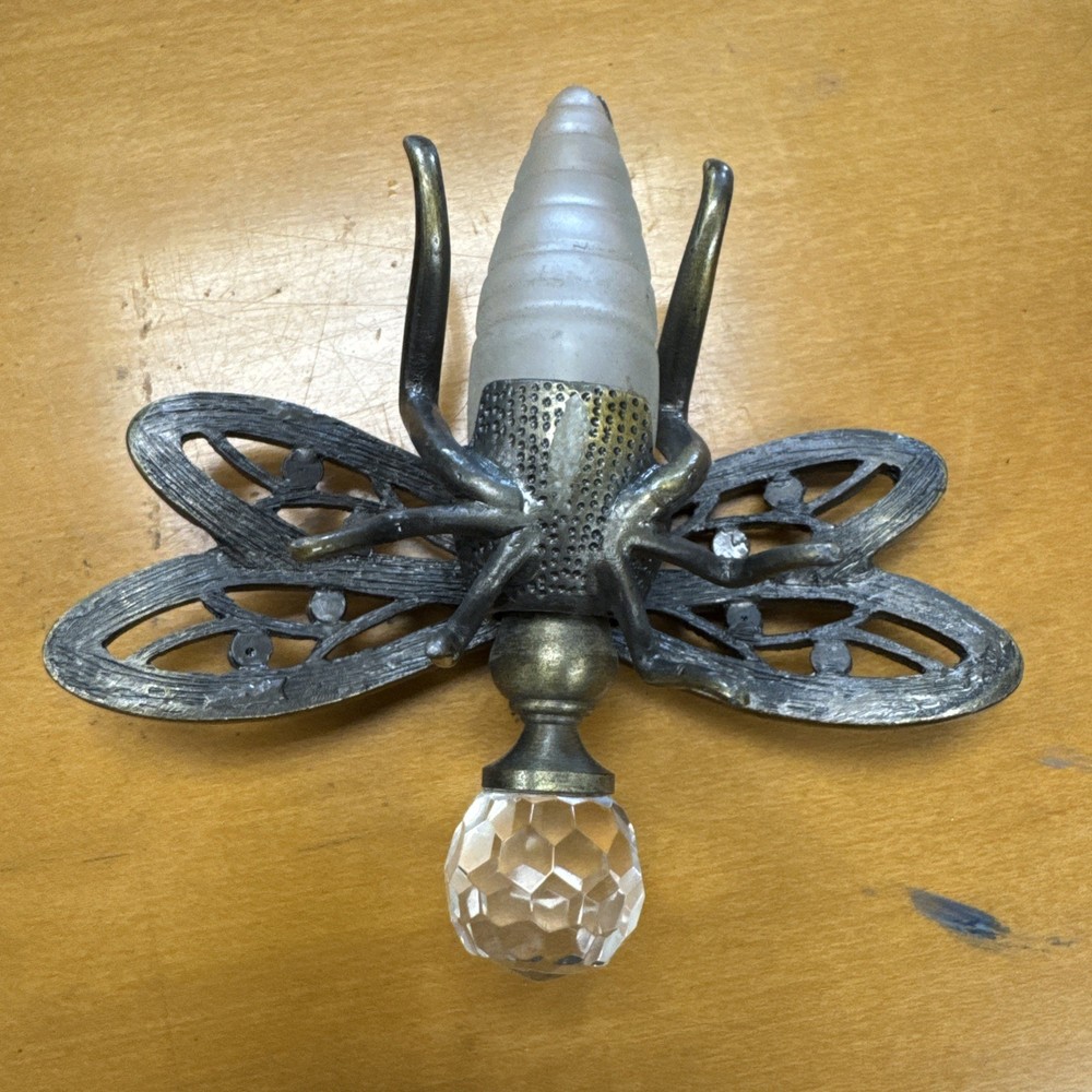 Brass dragonfly perfume holder