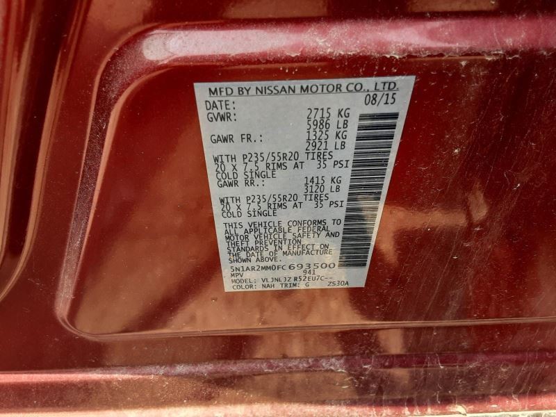 Info-GPS-TV Screen Control Screen Dash Mounted Fits 13-16 PATHFINDER 689888