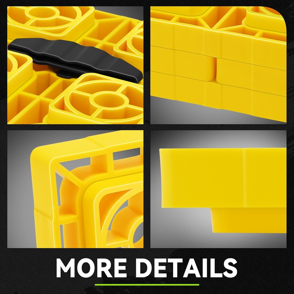 8.54"x 8.54"x 1" RV Leveling Blocks for Camper Cargo Bumper-Pull w/ Storage Bag