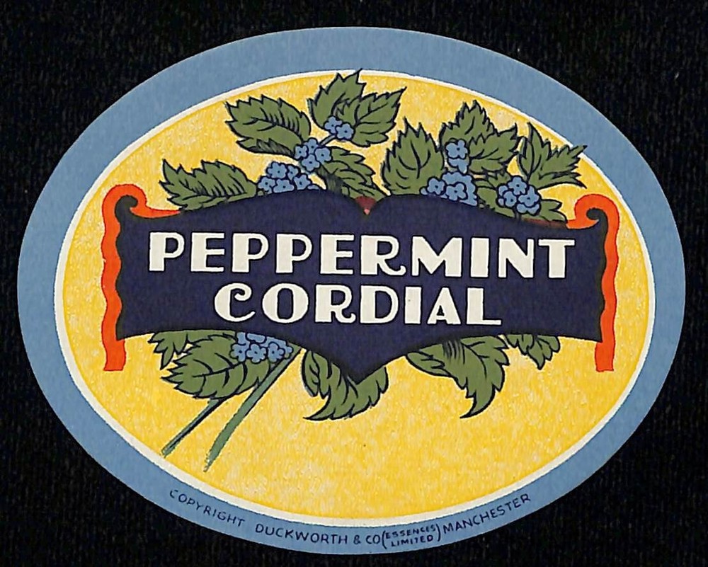 Peppermint Cordial Generic Duckworth & Co. Original Label VGC