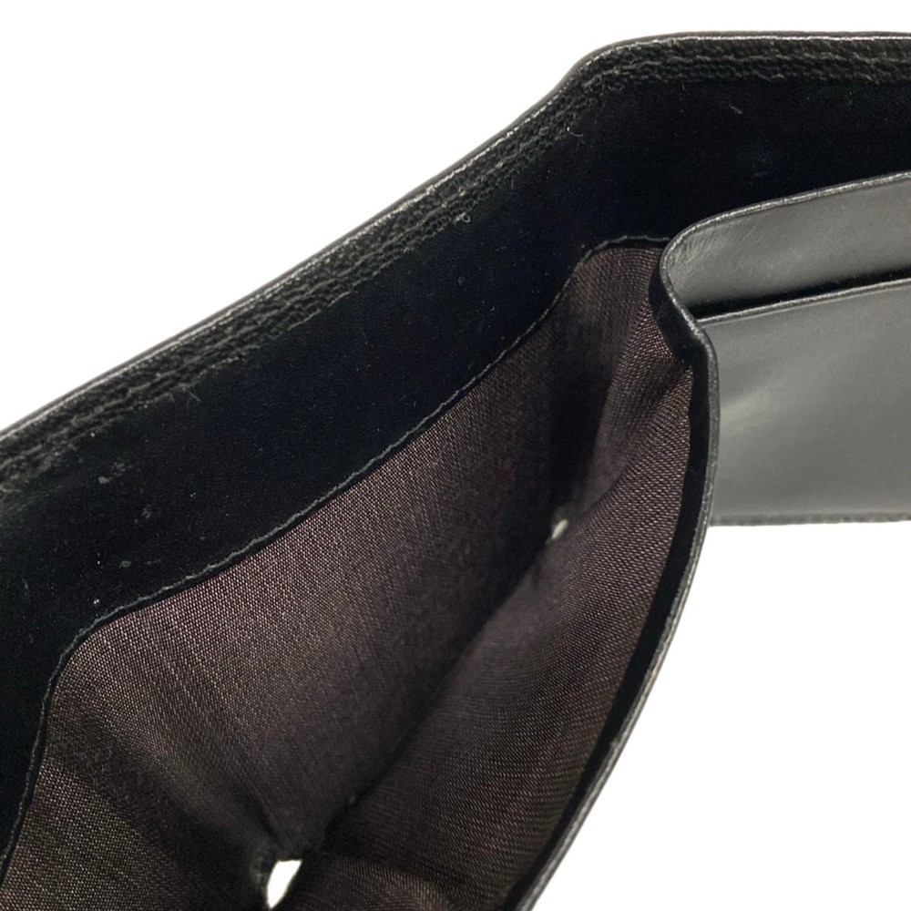 TOFF&LOADSTONE Black White Leather Trifold Wallet