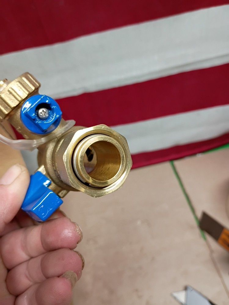 Rheem RTG20326 Brass Service Valve Kit 3/4" FIP Union x FIP, OB