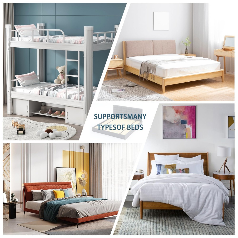 Imperius Heavy Duty Foldable Box Spring Bunkie Board Bed Support Slat