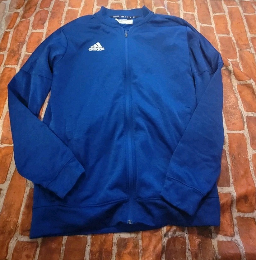 Adidas Mens Blue Track Jacket Sz Medium