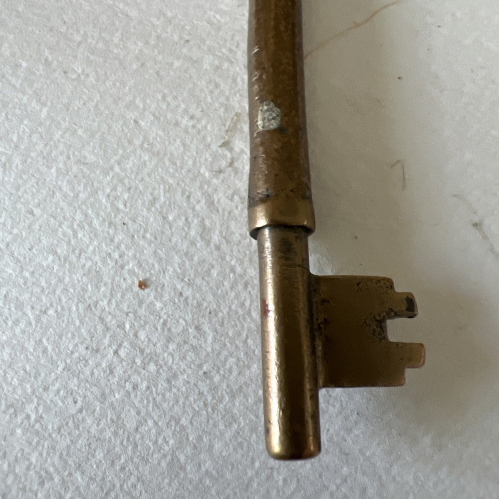 Vintage Adlake Solid Brass Railroad Skeleton Keys