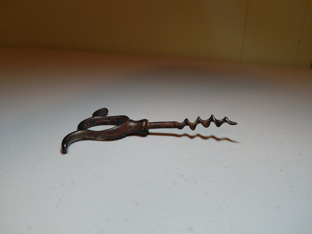 Antique Victorian "Mustache" Finger-Pull Corkscrew