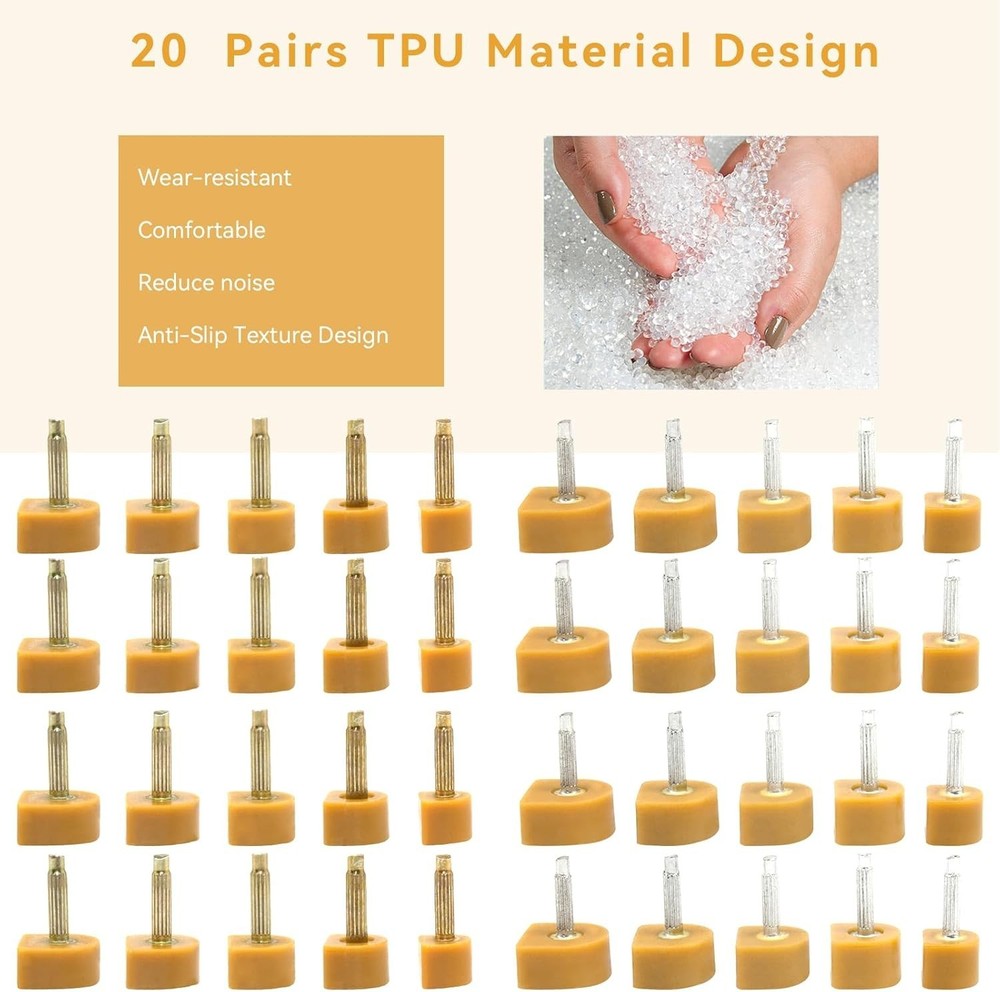 Easy to Use High Heel Replacement Tips Kit with Storage Box - 40 Tips Included