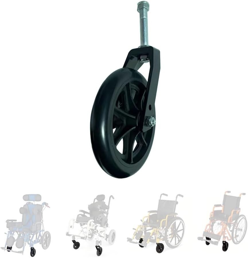 6" Wheelchair Front Caster Assembly Aluminum Fork 8mm Replacement Wheel