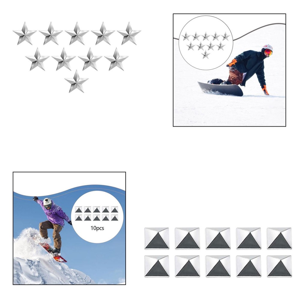 10 Pieces Snowboard Stomp Pads Step Pad Easy Installation Provides Extra Grip