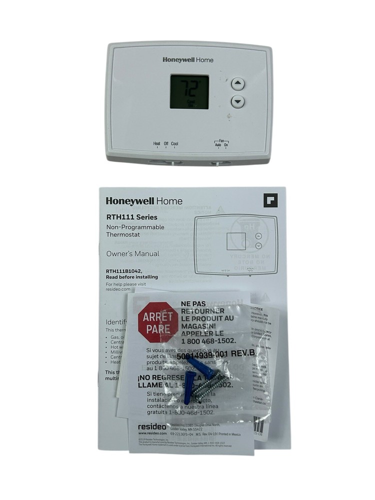 Honeywell RTH111B1024 Digital Non-Programmable Thermostat - White