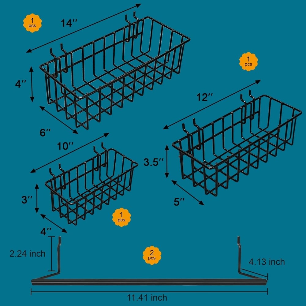 Heavy-Duty 310PCS Pegboard Hooks Assortment with Baskets for Tool Organization