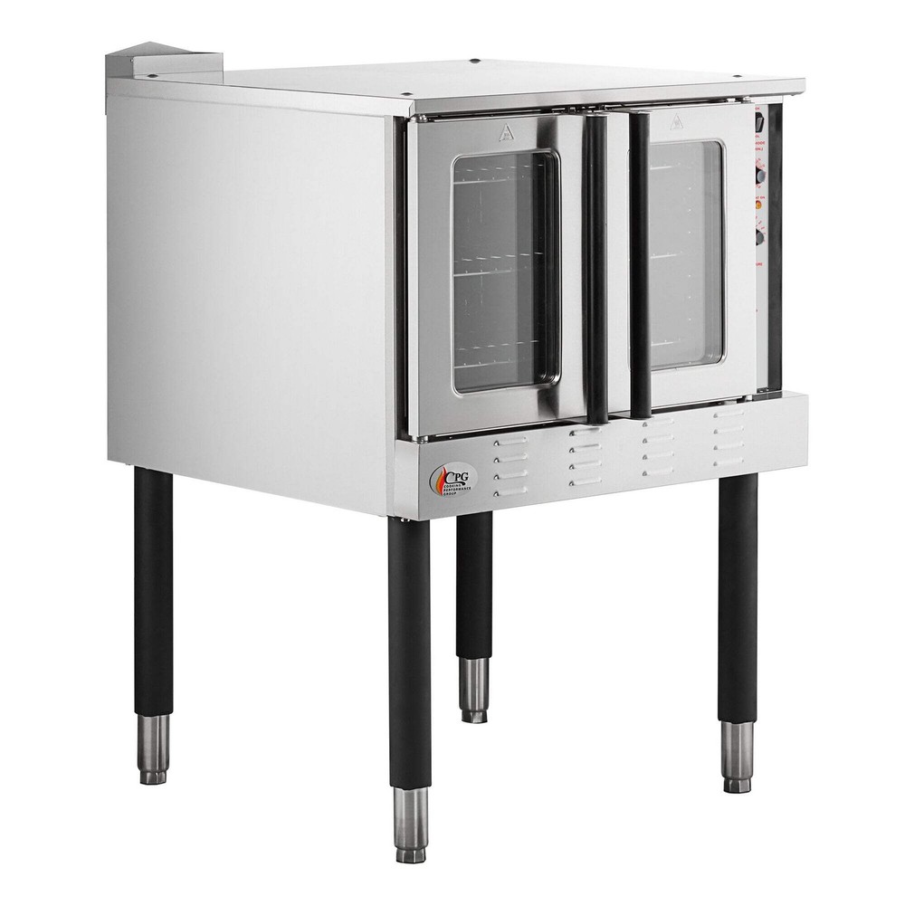 Deep Depth Single Deck Full Size Liquid Propane Convection Oven with Legs - 60,0