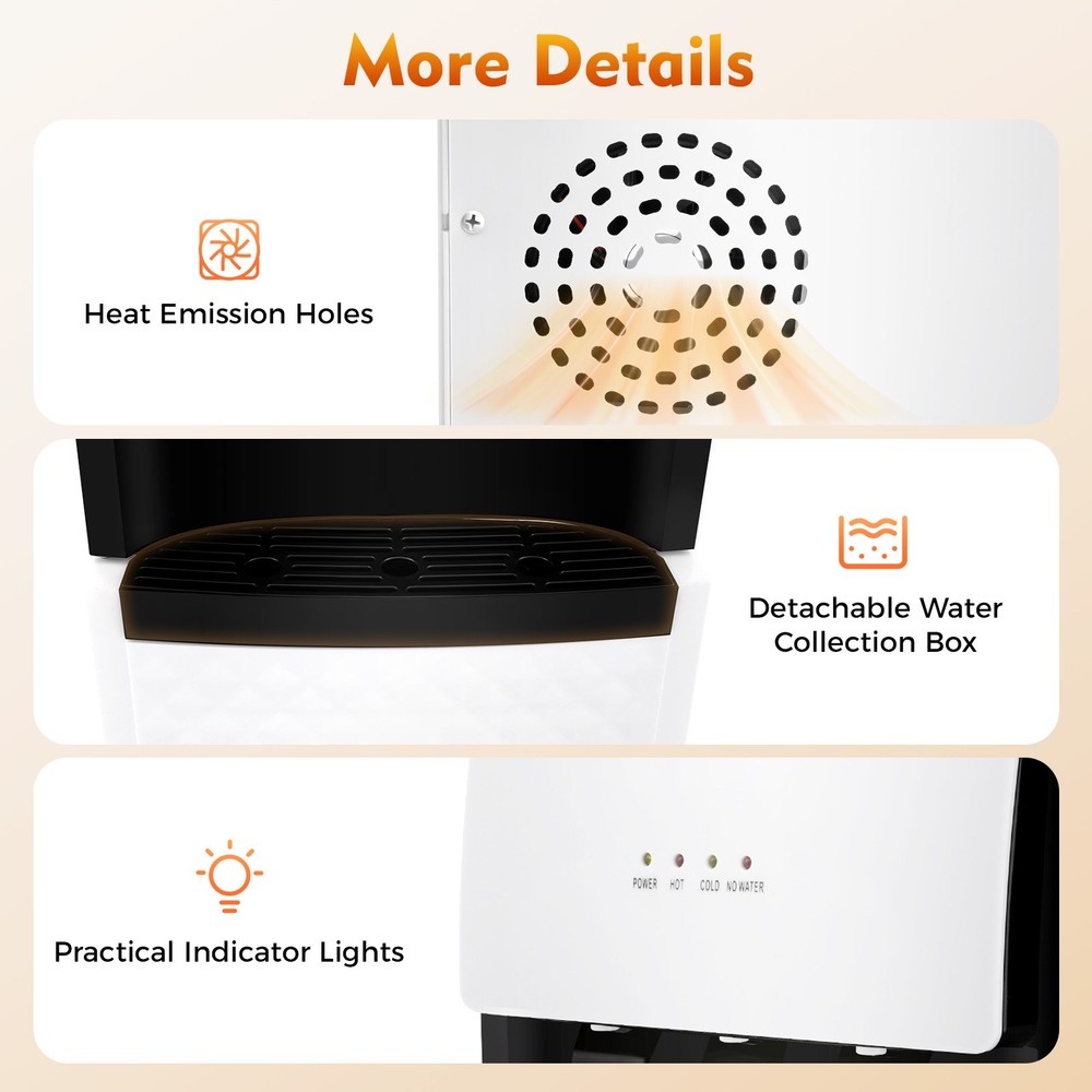 Bottom Loading Water Dispenser, Hot&Cold Water Dispenser w/3 Temperature Setting