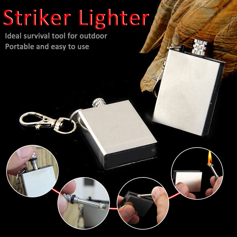 5 Lighter Flint Magnesium Emergency Fire Starter Camp Survival Refill Waterproof