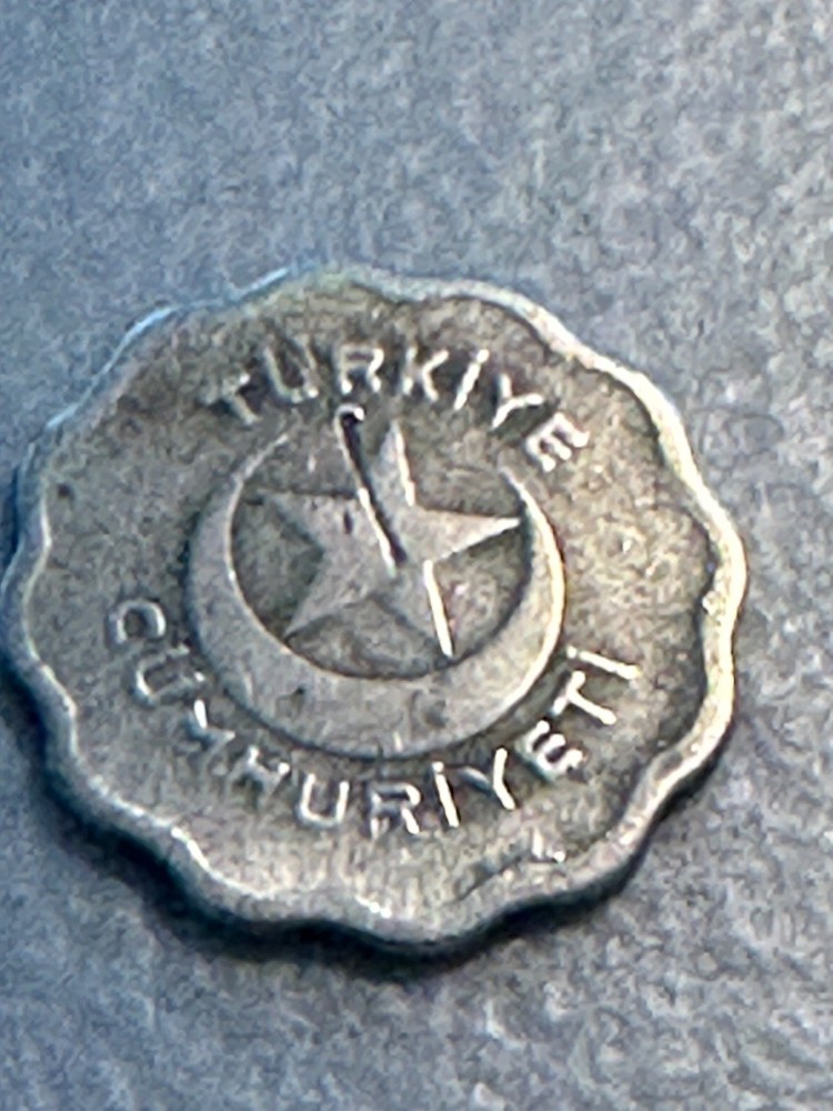 1943 Turkey 1 kurus Coin