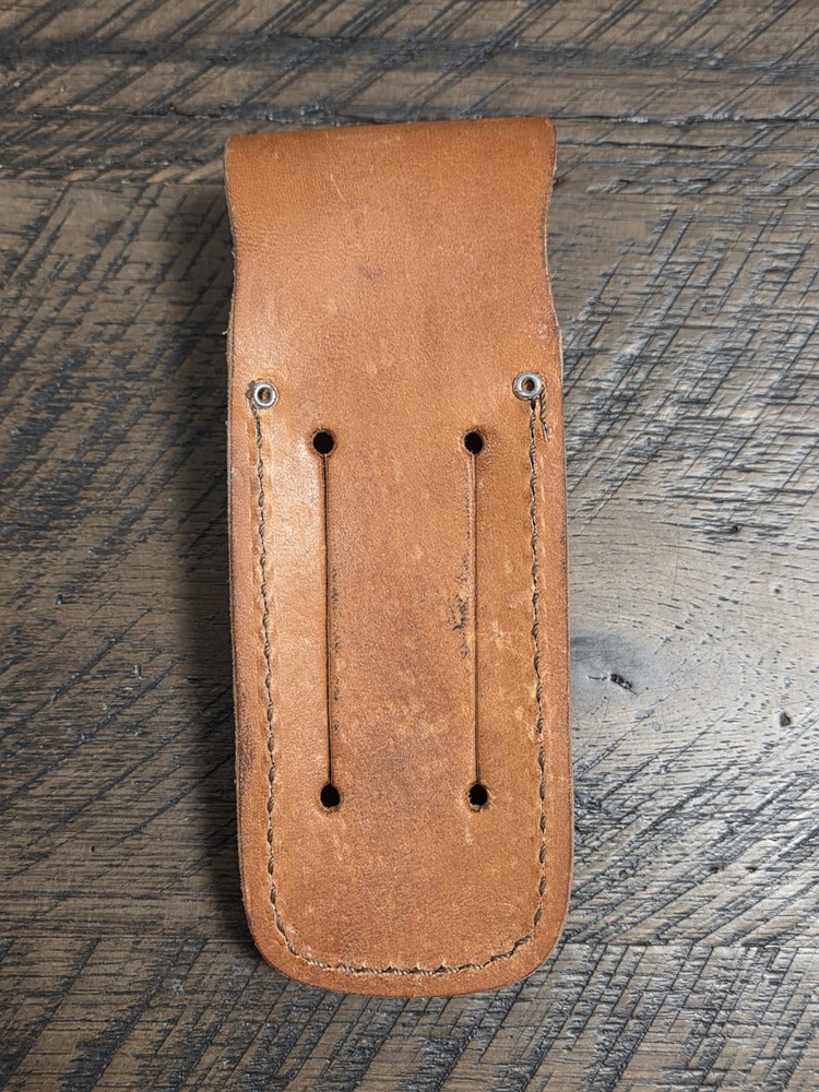 CASE Lg Leather Sheath Brown XX Snap Embossed Case, Nice!