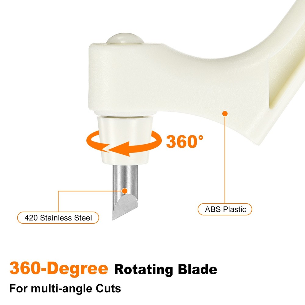 Craft Cutting Tools 30 Degree Blades 360° Rotating Blade, White