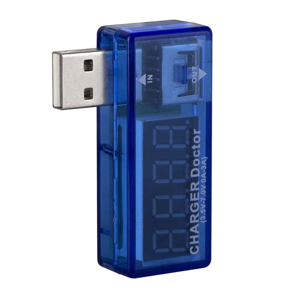 USB DC Tester 3V-7.5V Voltage Current Battery Charger Meter Right Angled Reader
