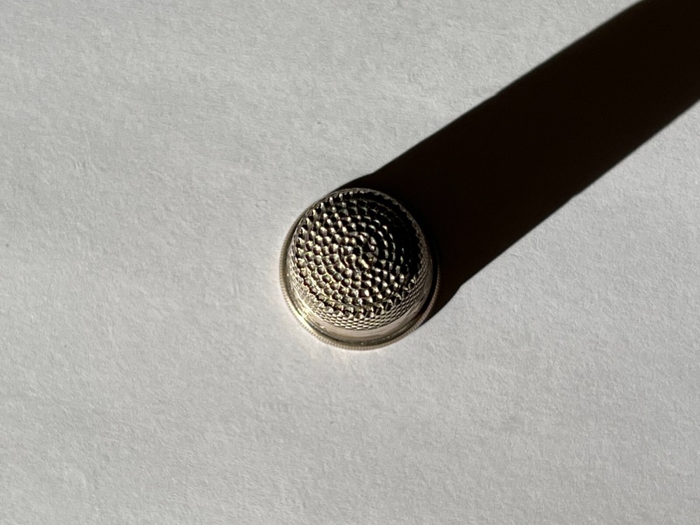 Antique Sterling Simons Roses Thimble