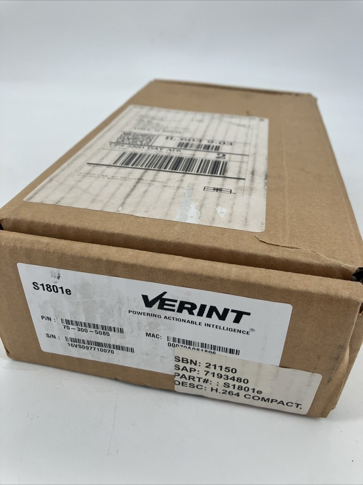 VERINT SYSTEMS NEXTIVA S1801E NETWORK VIDEO ENCODER 12VDC Ships Fast
