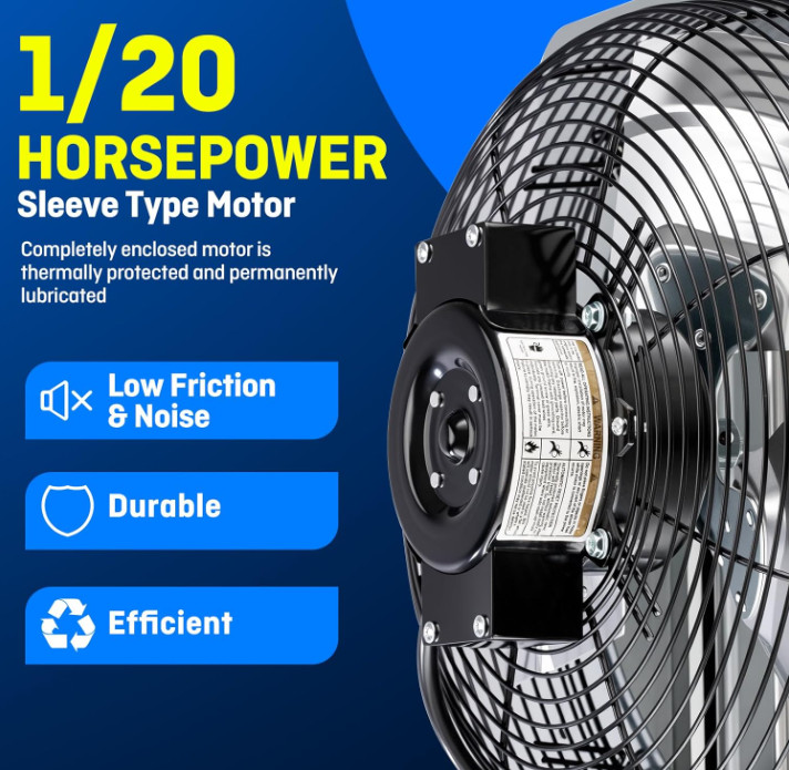 12" Wall Mounted Shutter Exhaust Fan, Automatic Shutter, with Thermostat
