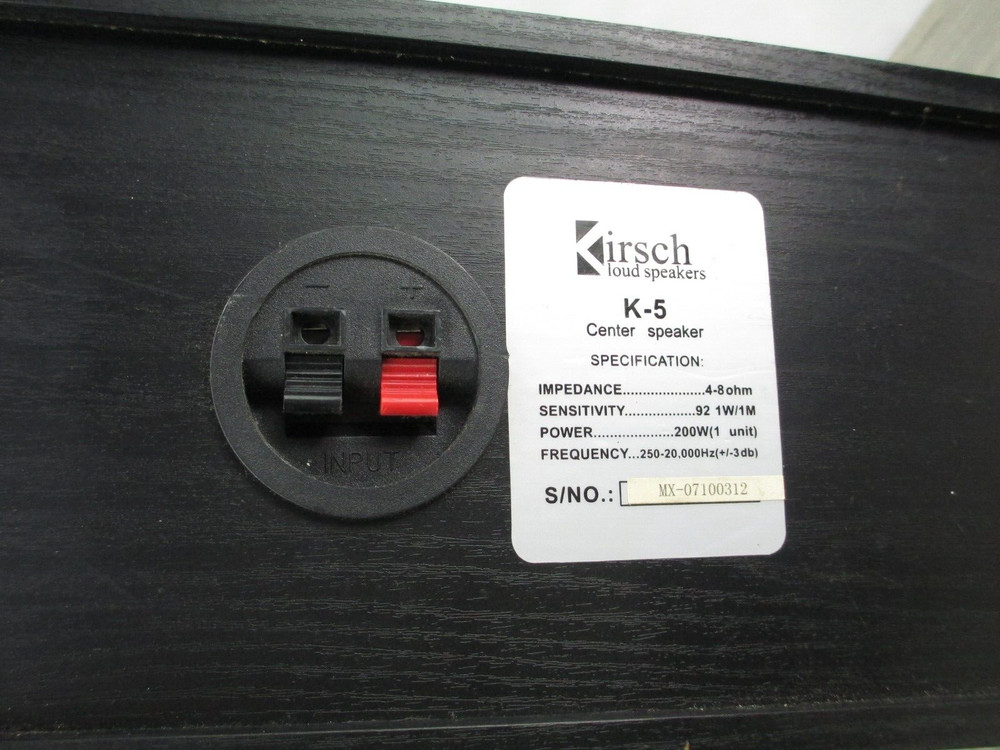 Kirsch K5 Center Speaker 200 Watt Black Tested