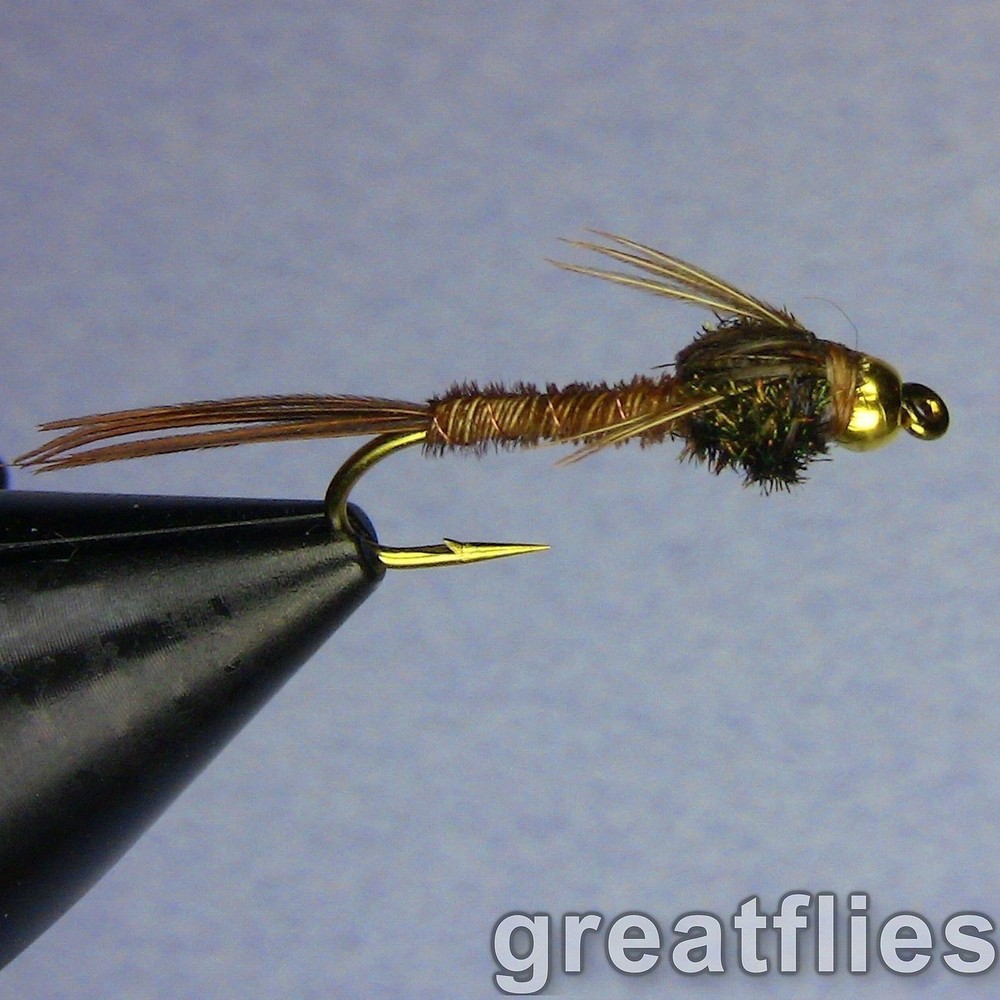 1 dozen (12) - Pheasant Tail Nymph - Bead Head