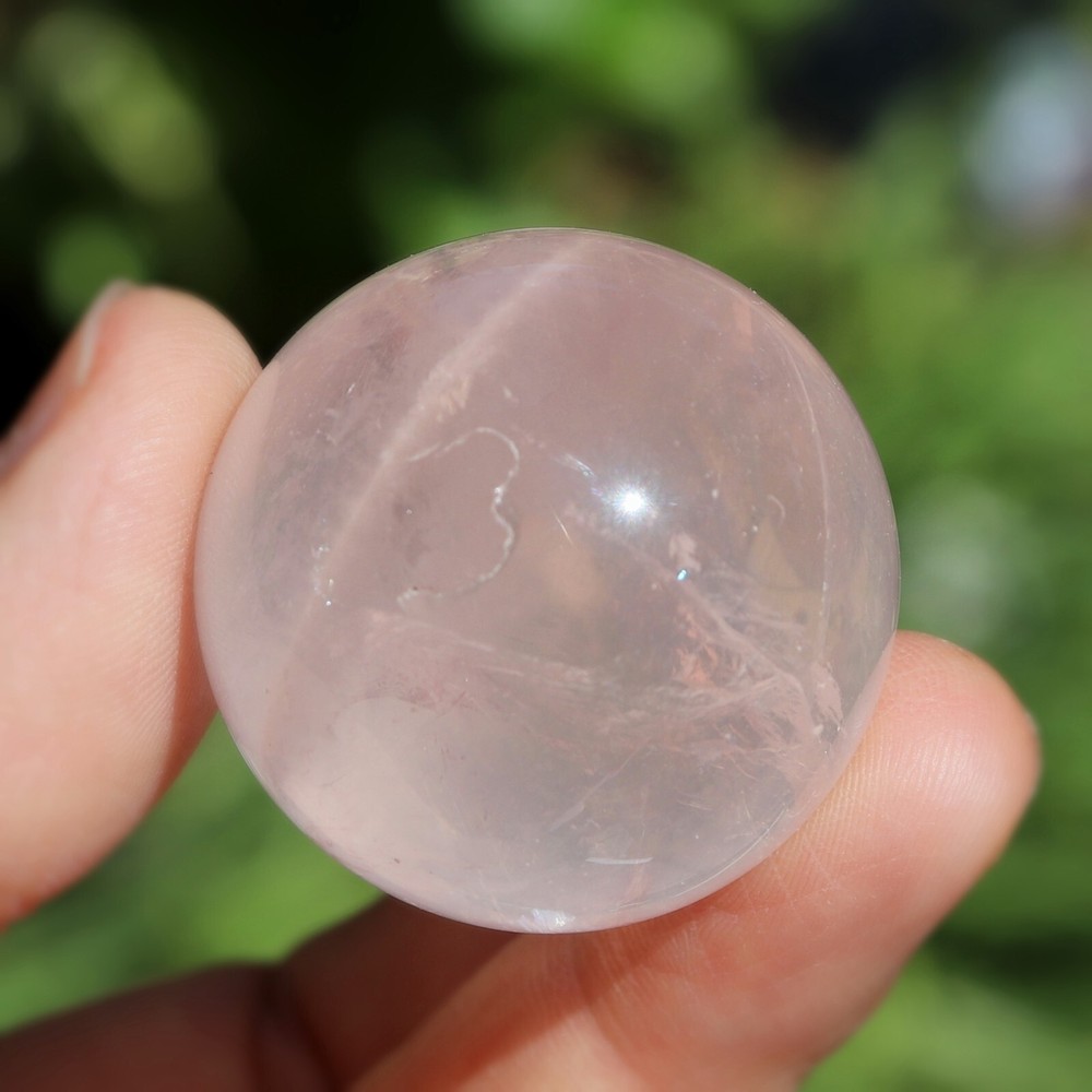 Star Rose Quartz Sphere, Approximately 31 mm (RQ92)