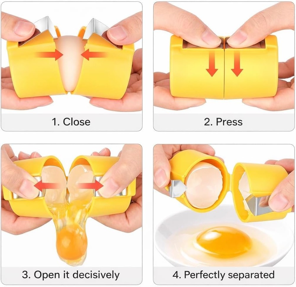 3 PCs Egg Shell Opener Egg Separator for Raw Eggs