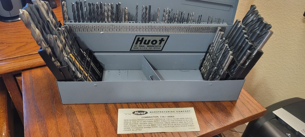 PARTIAL HUOT METRIC COMBINATION DRILL INDEX 92 ASSORTED HSS DRILL BITS