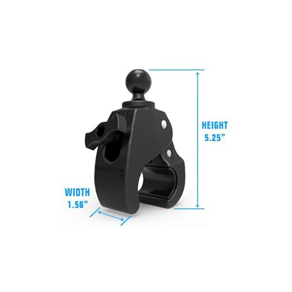 RAM Mount Medium Tough-Claw w Double Socket Arm and Diamond Base Adapter