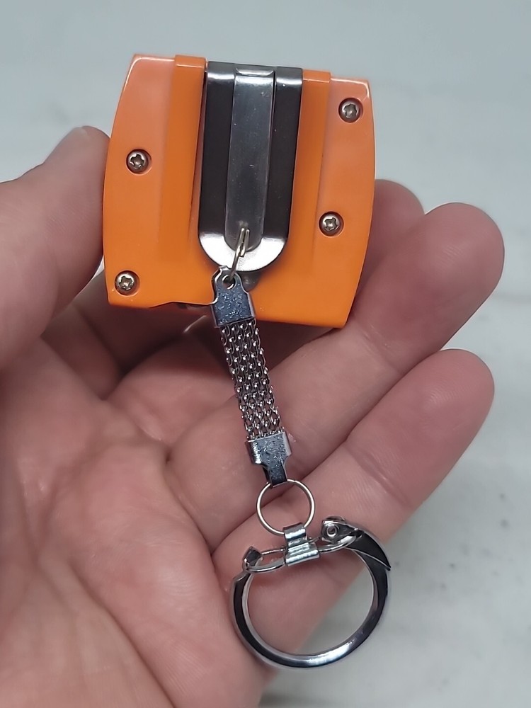 Edge Mark Digi-Meter Orange Plastic Stride Adjust Digital Pedometer Key Chain –