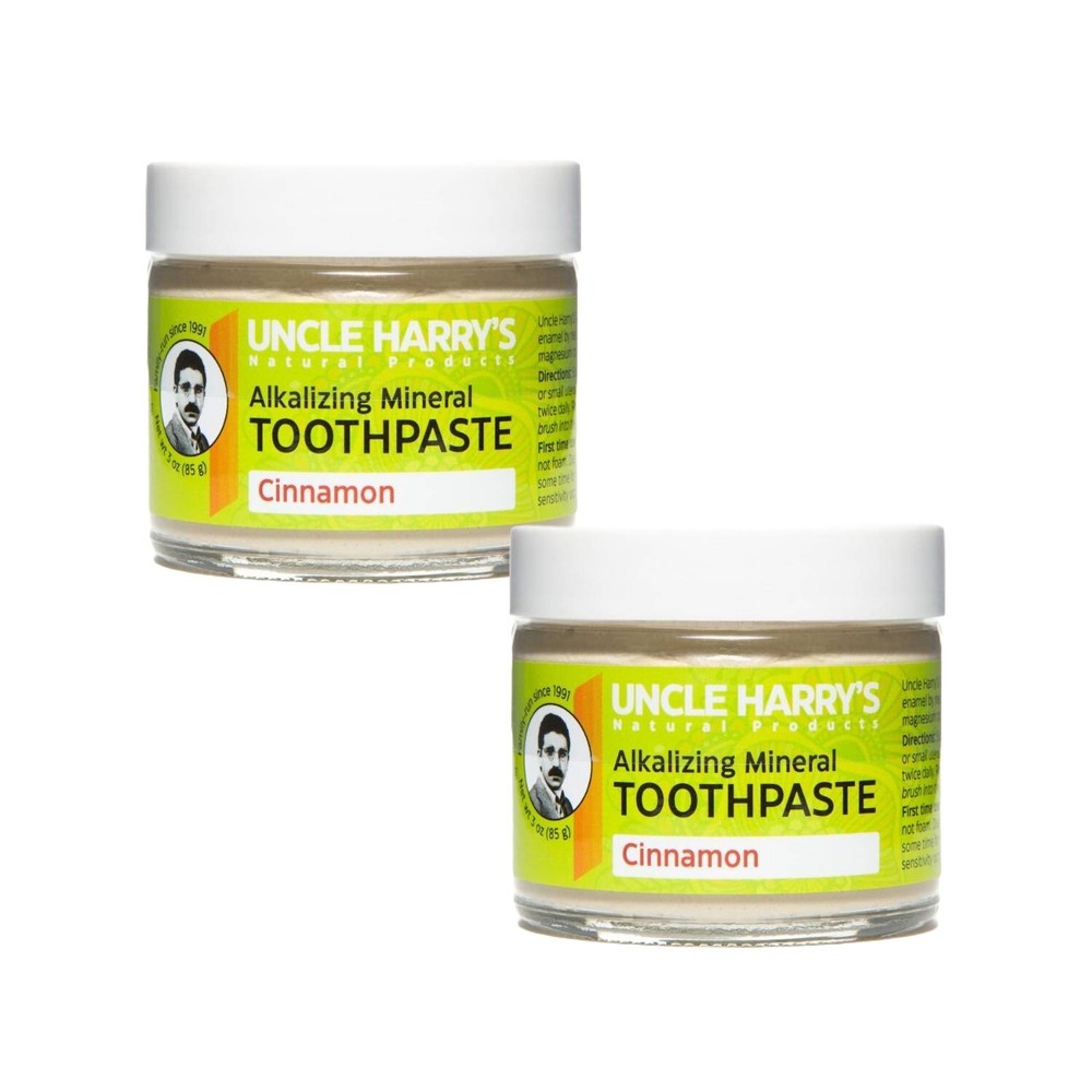 Uncle Harry's Remineralizing Toothpaste, Natural Fluoride Free Toothpaste 2 Pack