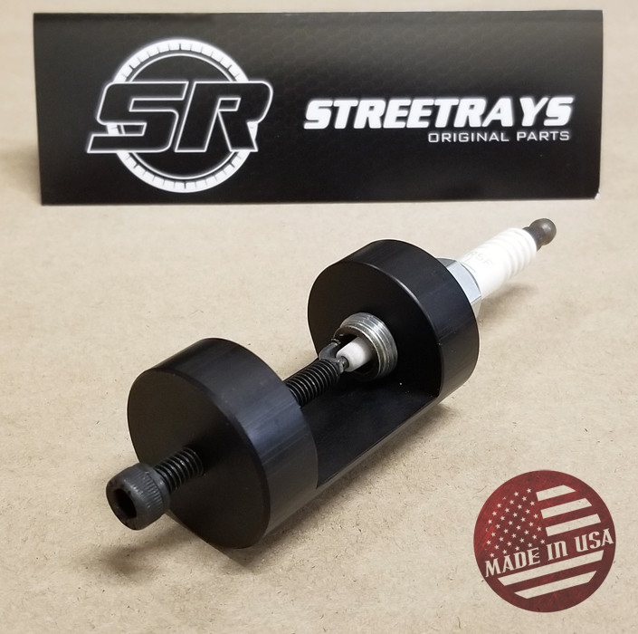 [SR] Billet Spark Plug Tool Gap Setter Gapping Set Tool Sparkplug 14mm (BLACK)